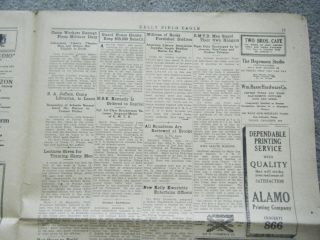 Kelly Field Eagle Newspaper September 19,  1918 Texas 7