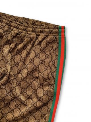 Gucci Tan Gg Vintage Track Pants - Medium Monogram Gucci Italy
