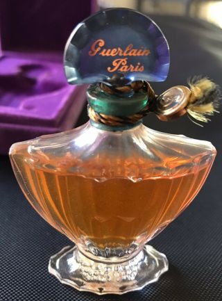 STUNNING VINTAGE 1925 GUERLAIN SHALIMAR BACCARAT CRYSTAL PERFUME BOTTLE 3 IN 3