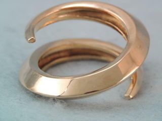 RARE PEDRO BOREGAARD SOLID 18K ROSE GOLD SPIRAL RAMS HORN RING sz 10 1/4 23g 10