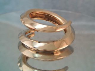 RARE PEDRO BOREGAARD SOLID 18K ROSE GOLD SPIRAL RAMS HORN RING sz 10 1/4 23g 6