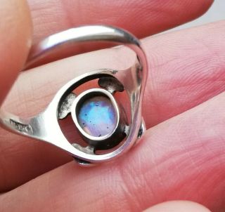 MURRLE BENNETT & Co c1900 rare signed silver & opal Arts and Crafts ring size M 6