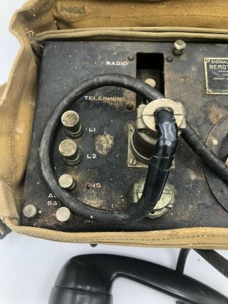 1941 WWII Signal Corp Contract Date Remote Control Phone Unit RM 14 4