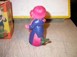Vintage Asahi Celluloid Wind Up Toy Dancing Couple Box Occupied Japan 3