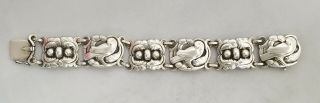 Georg Jensen Sterling Silver Bracelet 14 - Denmark - 7 1/2 " - 42.  4 Grams