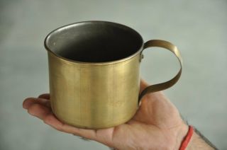 Old Brass Solid Unique Handcrafted Fine Quality Mug / Pot,  Patina 2