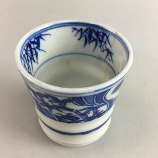 Japanese Sometsuke Porcelain Teacup Arita Imari Yunomi Hand Painted Blue PT216 3