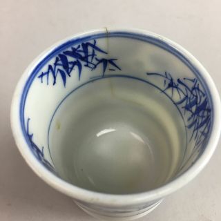 Japanese Sometsuke Porcelain Teacup Arita Imari Yunomi Hand Painted Blue PT216 4