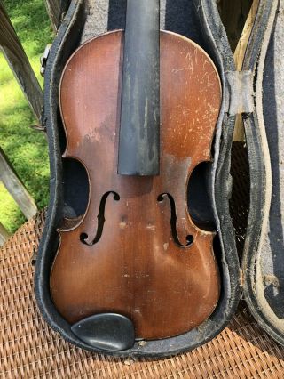 Antique 4/4 German Violin WILHELM DUERER Fecit Amati 1904 & Two Bows 2