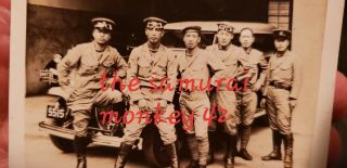 Wwii Japanese Rare Photo Of Japanese Soldier Chauffeurs In China