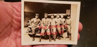 WWII Japanese RARE photo of Japanese soldier chauffeurs in China 2