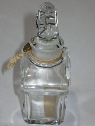 Vintage Guerlain Baccarat Style Perfume Bottle L ' Heure Bleue 2/3 OZ - 3 1/2 