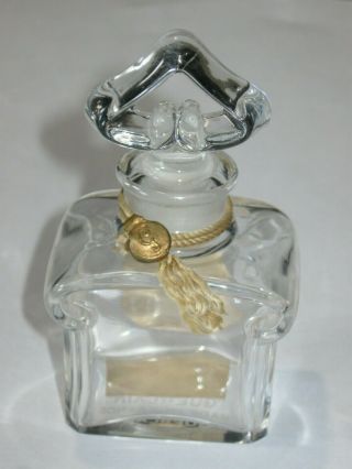 Vintage Guerlain Baccarat Style Perfume Bottle L ' Heure Bleue 2/3 OZ - 3 1/2 