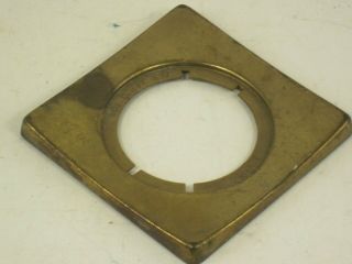 Vintage Mid - Century Brass Door Knob Backplate
