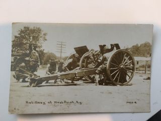World War 1 Aef Artillery At West Point,  Ky Real Photo Postcard
