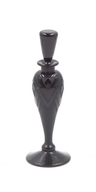 Vintage Correia Black Chevron Art Deco Limited Edition Perfume Bottle