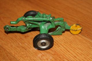 Vintage Green Arcade Oliver Cast Iron 2 Bottom Plow,  Balloon Tires