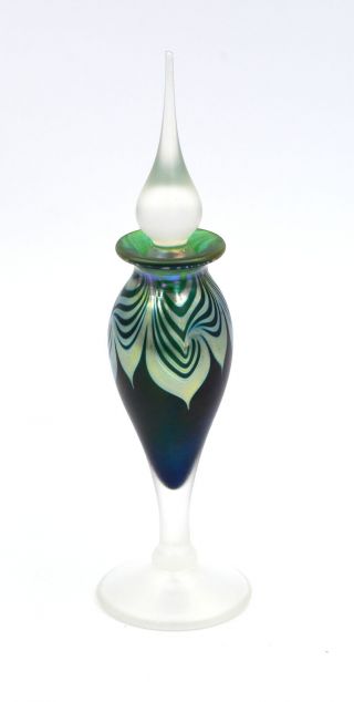 Vintage Correia Limited Edition Emerald Green Feather Perfume Bottle