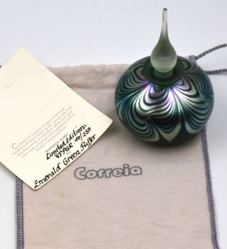 VINTAGE CORREIA LIMITED EDITION EMERALD GREEN PUFFER PERFUME BOTTLE 4