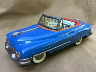 Japan 1950s Tinplate Friction Drive American Cadillac Open Top Toy Car