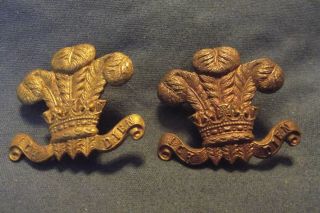 Scarce Post Ww I Brass Collar Badges The 3rd Prince Of Wales Canadian Dragoons