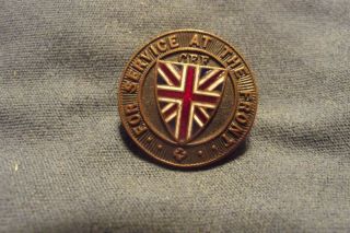 Ww I Cef Lapel Pin For Service At The Front Serial 229304