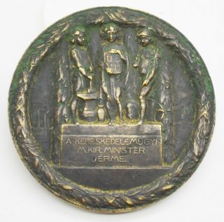 Ww1 Hungary Period Medal Of The Owner Of The Agricultural Industry 1910