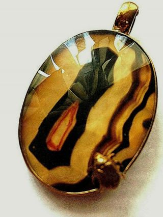 Stephen Dweck One - Of - A - Kind Huge Agate Faceted Crystal W/ Beetle Pendant Signed