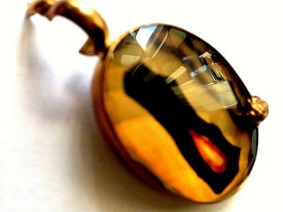 STEPHEN DWECK ONE - OF - A - KIND HUGE AGATE FACETED CRYSTAL w/ BEETLE PENDANT Signed 3