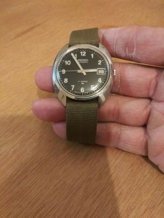1969 Rare Seiko 7005 - 8030 Military Mens Stainless Steel Watch Macv Sog Vietnam