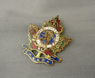 Ww1 Canadian 79th Battalion Cef Cameron Highlanders Enamel Sweetheart Pin