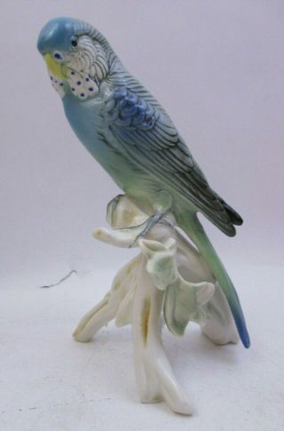 Vintage Karl Ens Germany Porcelain Parakeet Bird Figurine - 6.  5 " Tall (73d)