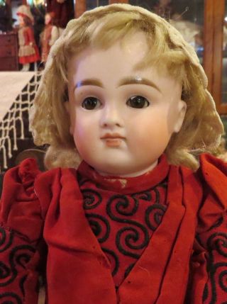 Antique 15 " German Bisque Kestner Closed Mouth Xii Doll W/2 Outfits Straight Wr