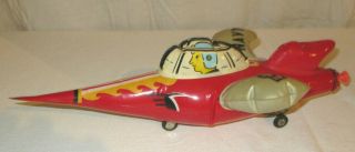 Inflatable Toy Jet Airplane Navy vintage Japan friction wheels 2