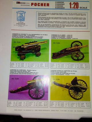 Pocher model cannon Krupp 75 field artillery brass wood with brochure 5