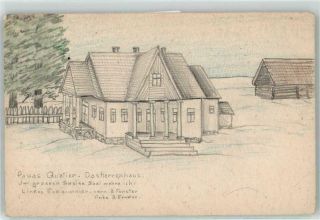 53051659 - German Wwi Drawing Daddys Quarters Wk I