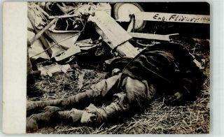 53051671 - German Wwi Dead British Pilot Rppc 1915 Wk I