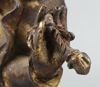 Chinese Exquisite Handmade mythology figure beast copper statue 4