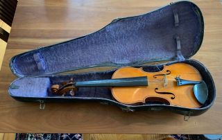 Antique Violin By Heinrich Theodor Heberlein,  Markneukirchen 1907 W/ Case