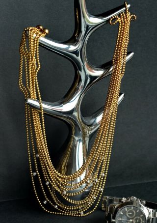 Cartier 18K gold VS diamond 15 - stone Draperie de Decollete necklace chain 3