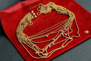 Cartier 18K gold VS diamond 15 - stone Draperie de Decollete necklace chain 9