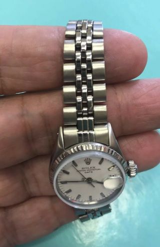 Vintage ROLEX OYSTER PERPETUAL Ss LADIES WATCH 26mm 6