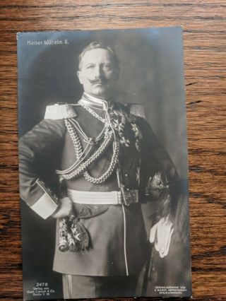 Wwi German Kaiser Wilhelm Ii Photo/postcard
