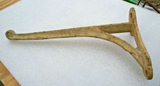 Large,  9 5/8 " Long Antique,  Cast Iron Hook,  " For Fred Only " Old Yellow Paint