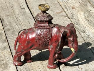 Vintage Art Deco Cast Metal Elephant Lamp—trunk Down—for Display - Repair - Restore