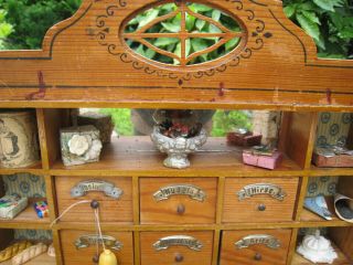 ANTIQUE GERMAN WOODEN GROCERY STORE BY MORITZ GOTTSCHALK - CIRCA 1910 2