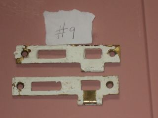 2 Strike Plates Vintage Door Mortise 4 3/4” Part Salvaged Keeper