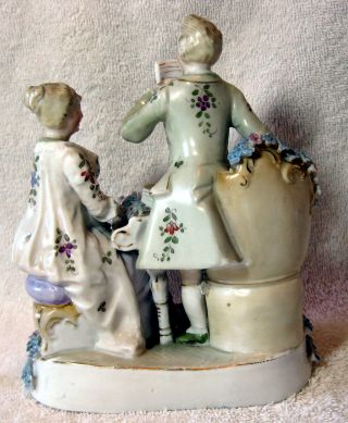 A Antique German Bisque Porcelain Group Figurine 2