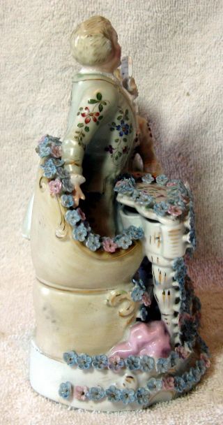 A Antique German Bisque Porcelain Group Figurine 4