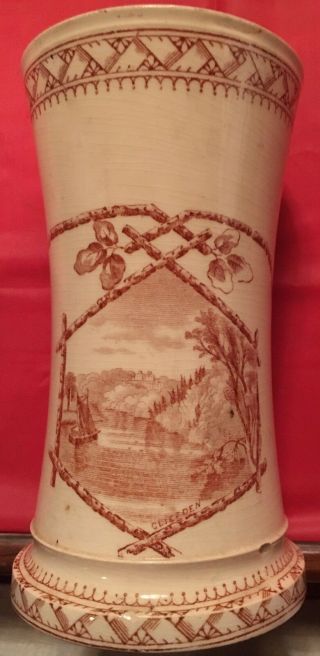 Rare Lake Scenery Vase - & Pristine J.  F.  Wileman Foley Potteries